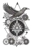 witchcraft and alchemy tattoo design idea