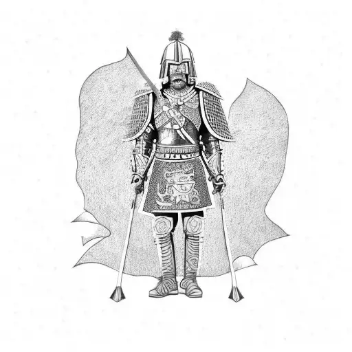 Polish Hussar warrior  tattoo design idea