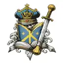 European union flag in his stomach open book sickle and hammer  tattoo design idea