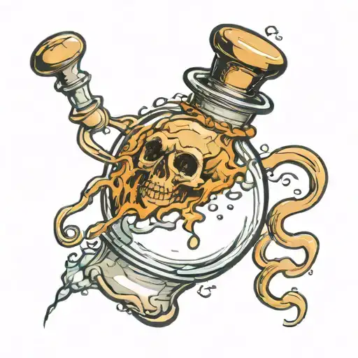 Harry Potter felix felicis potion bottle tattoo design idea