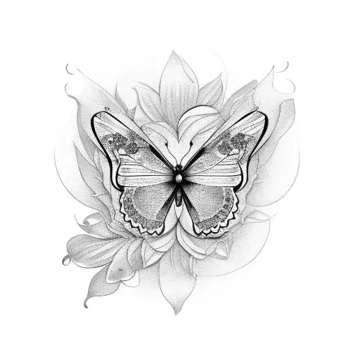 self healing butterfly tattoo design idea