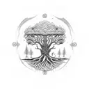 Tree of Life surviving tattoo design idea
