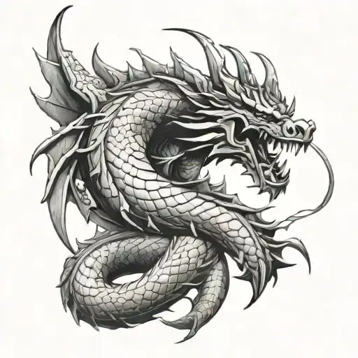 dragon mortal kombat tattoo design idea