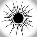 simple sun tattoo tattoo design idea