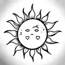 simple sun tattoo tattoo design idea