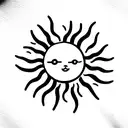simple sun tattoo tattoo design idea