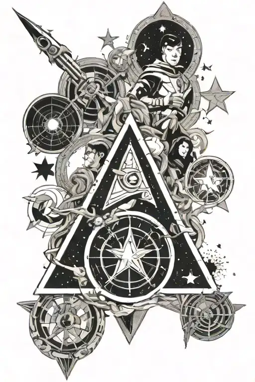 Star Trek, Star Wars, Doctor Who, Marvel, Lord Of The Rings Half Sleeve  tattoo design idea