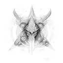 hindu trinity weapon combination tattoo design idea