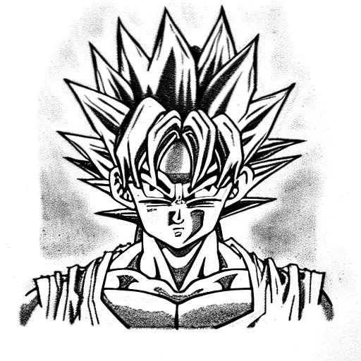 goku black from dragon ball super tattoo design idea