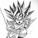 goku black from dragon ball super tattoo design idea