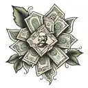 money tattoo on forearm tattoo design idea