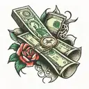 money tattoo on forearm tattoo design idea