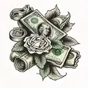 money tattoo on forearm tattoo design idea