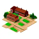 Bricks and train rails tattoo design idea