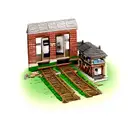 Bricks and train rails tattoo design idea