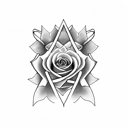 cancer ribbon with roses tattoo design idea