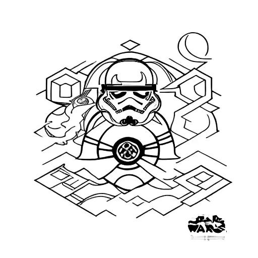 Starwars and Lord of the rings tattoo design idea