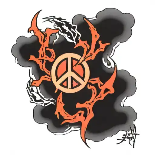 kanji symbol peace tattoo design idea