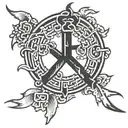 kanji written peace symbol tattoo design idea