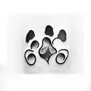 heart rate dog paw tattoo design idea
