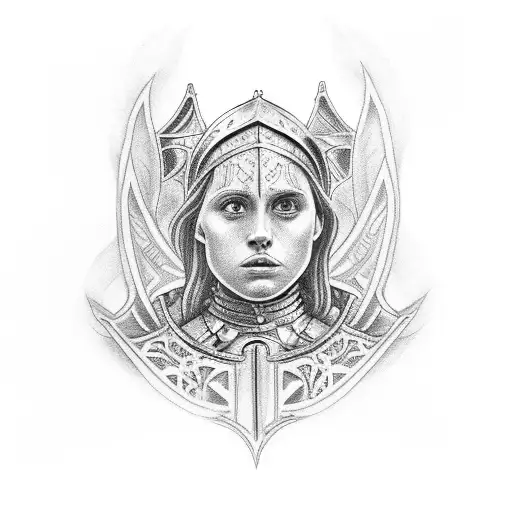 Joan of Arc tattoo design idea