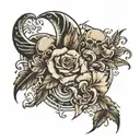 onwards and upwards, beach, heal, live life tattoo design idea