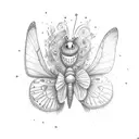 smile now cry later in a butterfly tattoo design idea