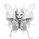 smile now cry later in a butterfly tattoo design idea