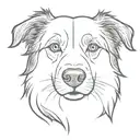 border collie fine line tattoo tattoo design idea