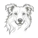 border collie fine line tattoo tattoo design idea
