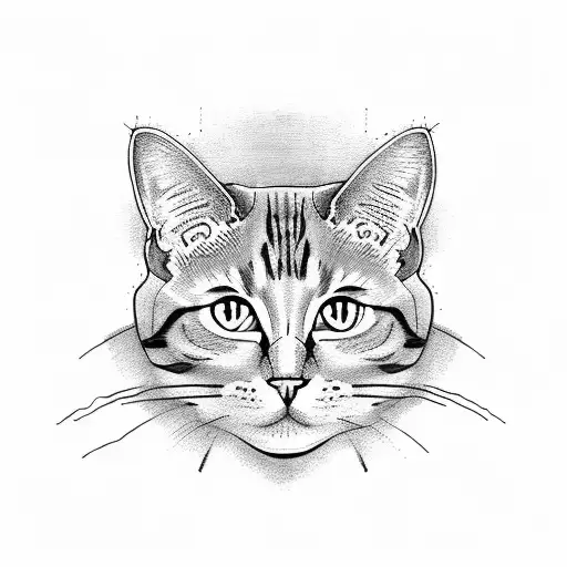cat on bicycle tattoo design idea