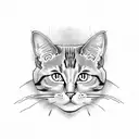 cat on bicycle tattoo design idea