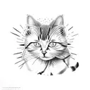 cat on bicycle tattoo design idea