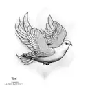 dove memorial rest in peace  tattoo design idea