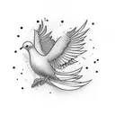 dove memorial rest in peace  tattoo design idea