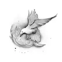 dove memorial rest in peace  tattoo design idea