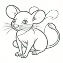 a little coquette mouse tattoo design idea