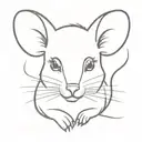 a little coquette mouse tattoo design idea