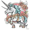 unicorn, chucky tattoo design idea