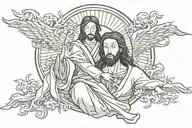 japanese jesus tattoo design idea