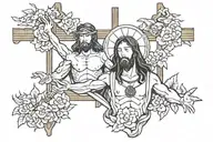 japanese jesus tattoo design idea