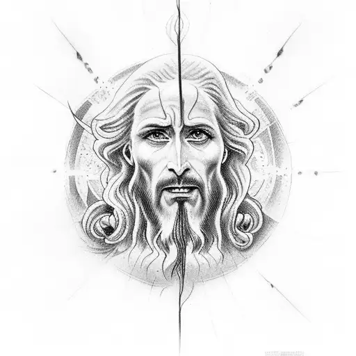 heaven and hell, Jesus the only wat to salvation tattoo design idea