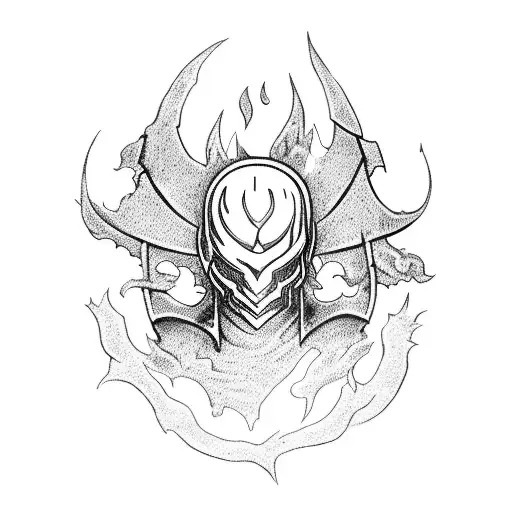 Dark Souls bonfire tattoo design idea