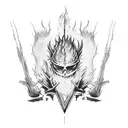 Dark Souls bonfire tattoo design idea