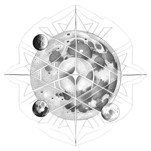 moon phases tattoo design idea