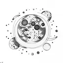moon phases tattoo design idea