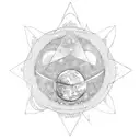 moon phases tattoo design idea