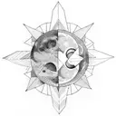 moon phases tattoo design idea