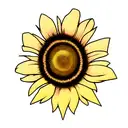 Sunflower tattoo design idea