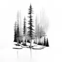 Forest tattoo design idea